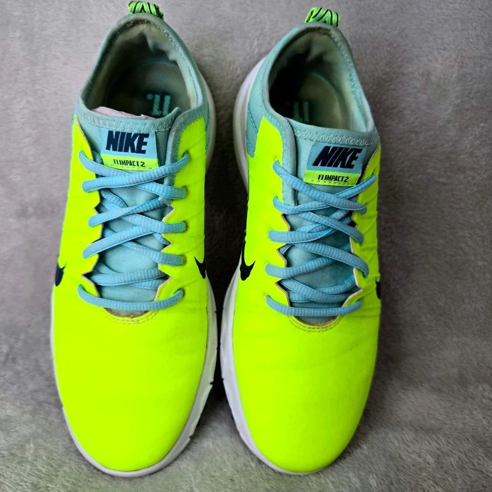Nike FI Impact 2 Women's Size 7 Spikeless Golf Shoes Volt Teal 776093-700